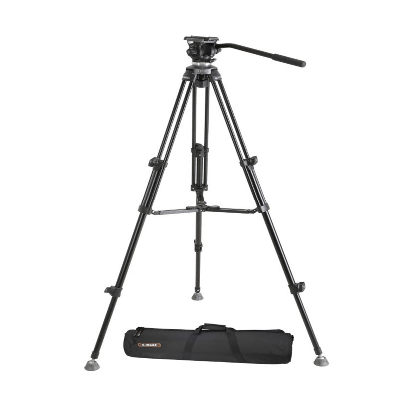 E-Image EK610 trépied vidéo alu 70-158cm + triangle mi-haut 3.2Kg max