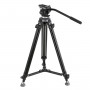 E-Image EK610 trépied vidéo alu 70-158cm + triangle mi-haut 3.2Kg max