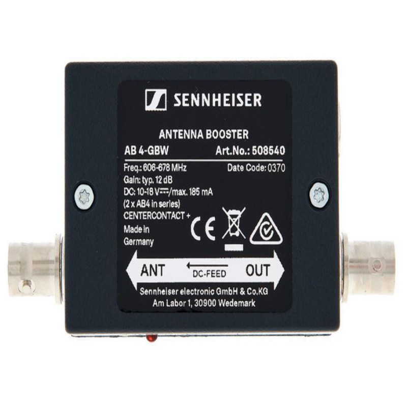 Sennheiser AB 4-GBW Booster d'antenne-10 dB de gain-connecteurs BNC