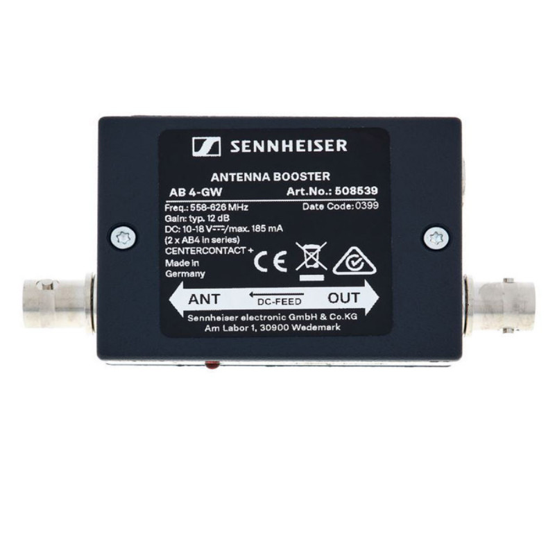 Sennheiser AB 4-GW Booster d'antenne - 10 dB de gain - connecteurs BN