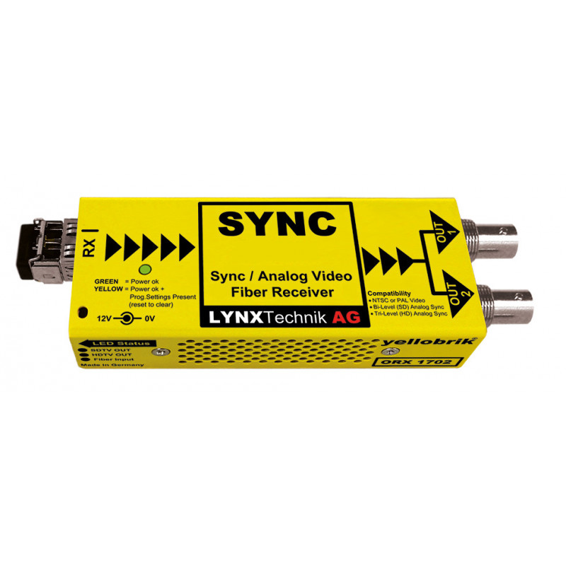 LYNX Technik Sync Analogique / Recepteur Fibre Optique-Multimode-LC