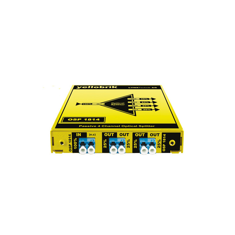 LYNX Technik Splitter Optique 4 Canaux (4x25%), LC (1270nm-1610nm)