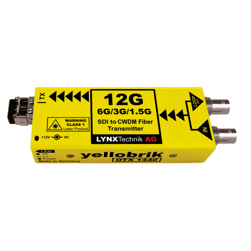 LYNX Technik Emetteur 12G,6G,3G,HD SDI vers Fibre Optique -Sortie SDI