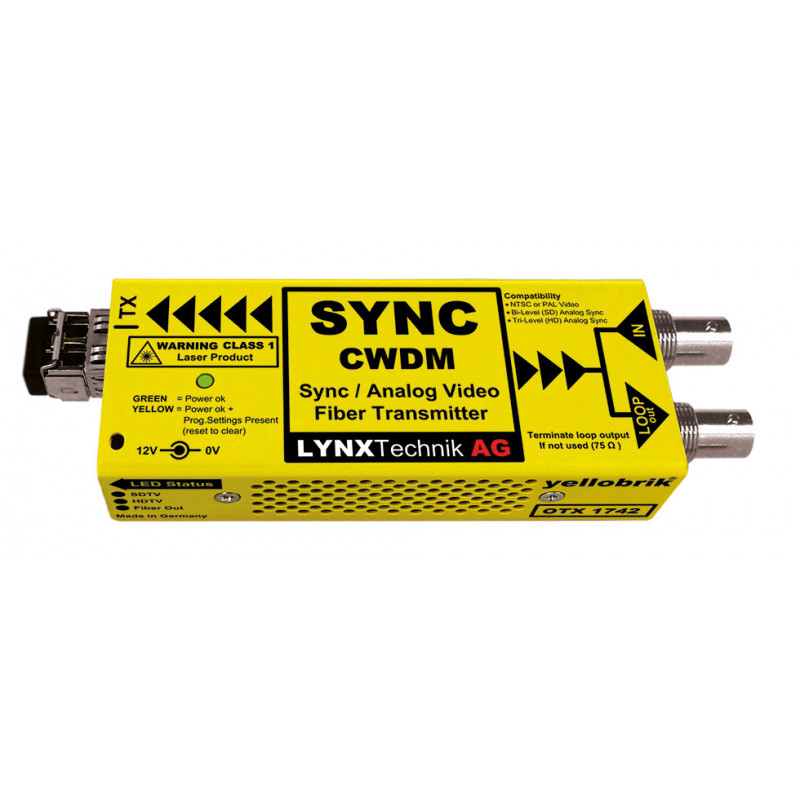 LYNX Technik Emetteur Analogique Fibre/Video avec Entree Analogique
