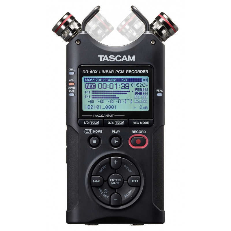 Tascam DR-40X Enregistreur Audio Portable 4 Pistes et Interface USB