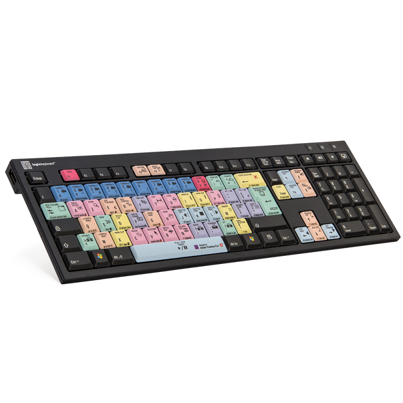 Clavier AZERTY Adobe Premiere Pro CC  - PC - slim Line Noir