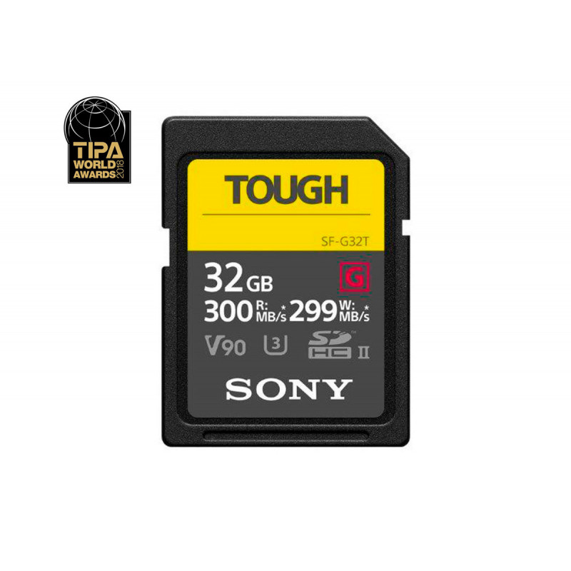 Sony Tough Carte SD Pro 32 Go 18x Stronger UHS-II R300 W299 V90