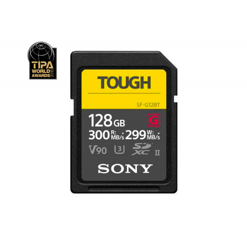 Sony Tough Carte SDXC Pro 128 Go 18x Stronger UHS-II R300 W299 -V90