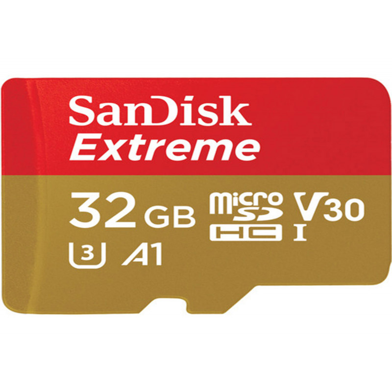 SanDisk Carte SDHC Extreme A.Cam 32Go & Ad Cl.10 A1 V30 U3 UHS-I 100M