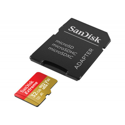 Sandisk Carte M.SDHC Extreme A.Cam, 32GB + Ad, Cl.10, A1