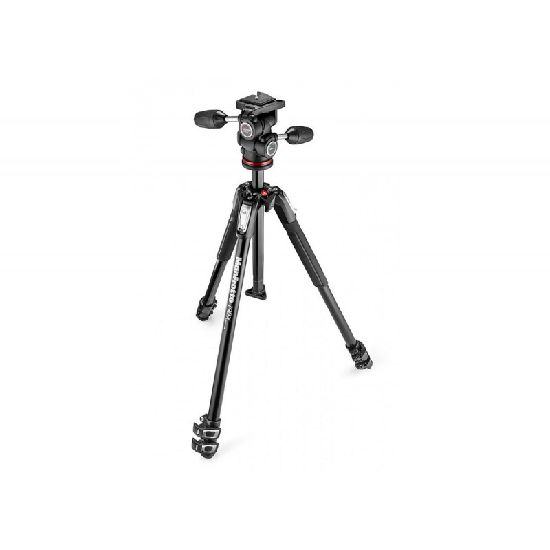 Manfrotto MK190X3-3W1 190X, Kit Trépied Rotule 3D 804 Plateau rapide