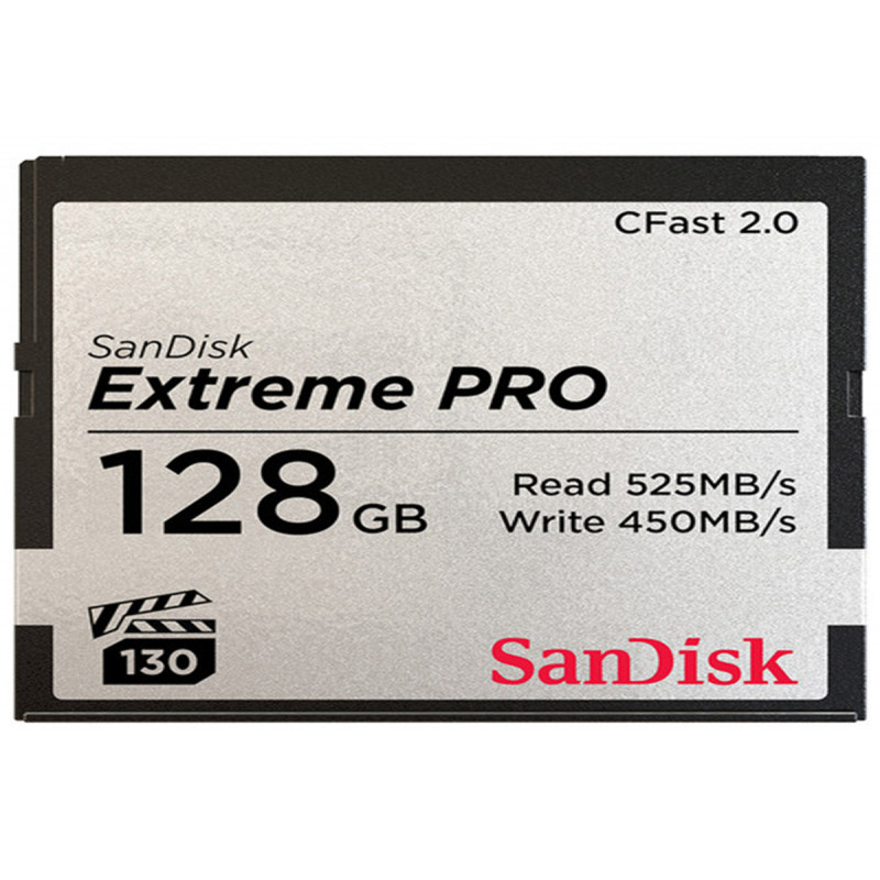 SanDisk Carte CFast 2.0 Extreme Pro 128Go VPG 130 525MB/Sec