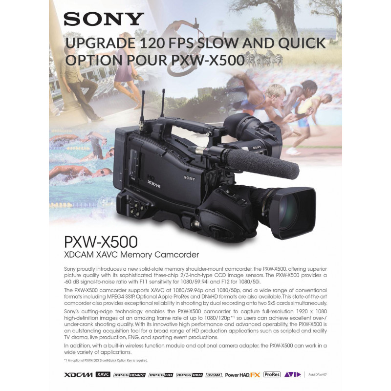 Sony Clé d'activation mouvement ralenti et rapide pour PXW-X500