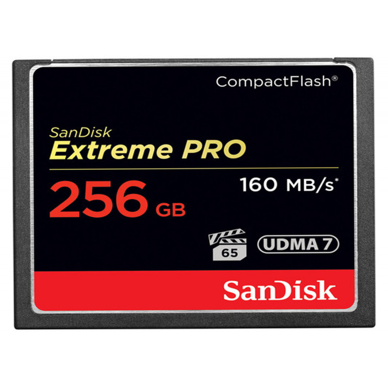 SanDisk Carte CompactFlash Extreme Pro 256Go UDMA7 VPG65 160/150MB/s