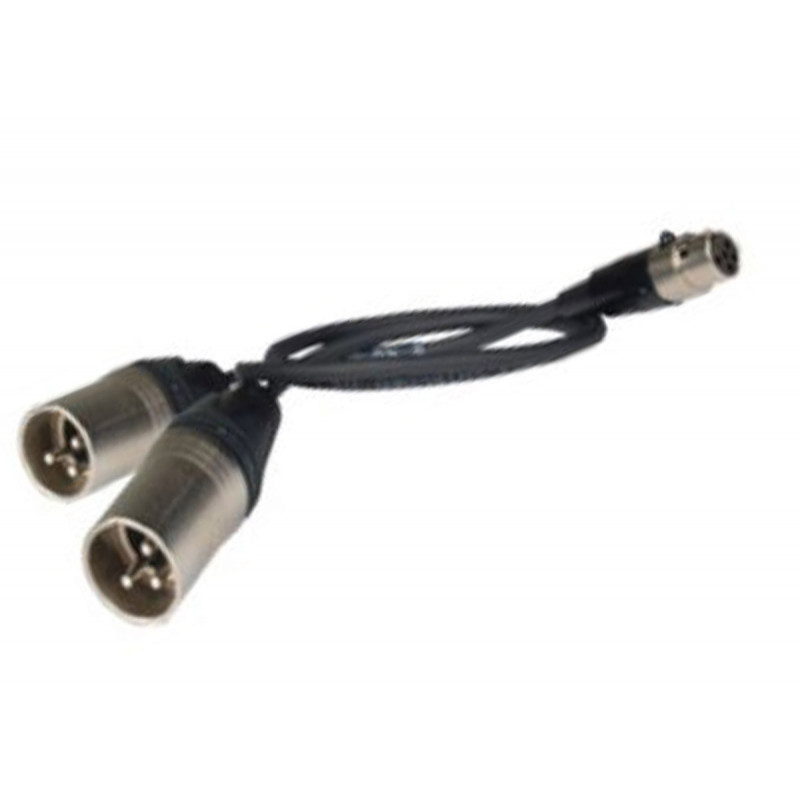 Wisycom Câble 50 cm Mini XLR-5F/2XLR-3M