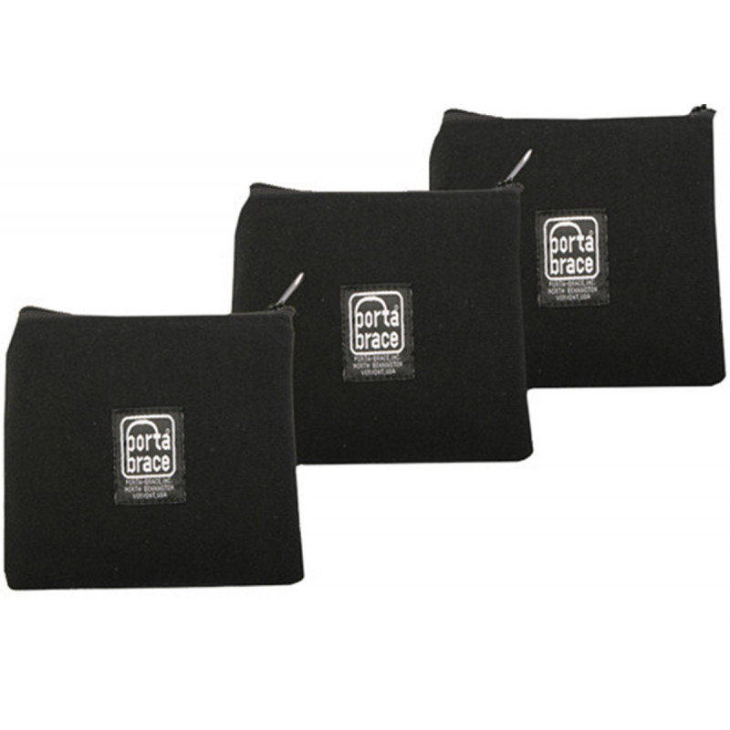 Porta Brace PB-B63 Padded Accessory Pouch, Set of 3, Black