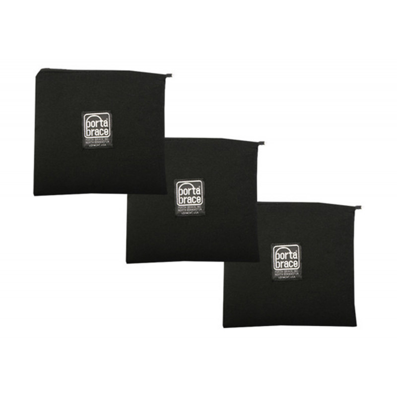 Porta Brace PB-B93 Padded Pouches, Set of 3, Black