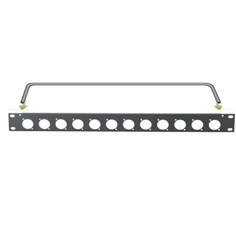 Neutrik Panneaux de brassage 19" XLR 3b type D 16ports Vide - Noir