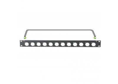 Neutrik Panneaux de brassage 19" XLR 3b type D 16ports Vide - Noir