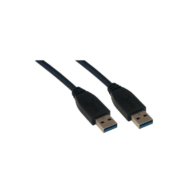 MCL Câble USB 3.0 type A mâle / mâle - 2m Noir