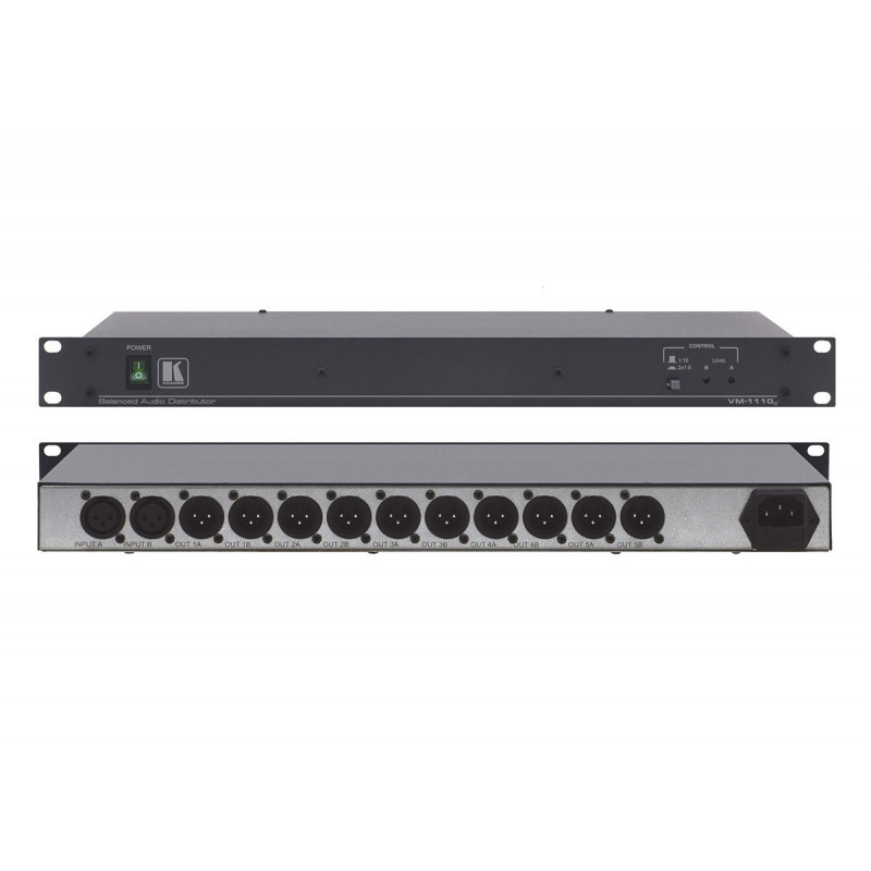 Kramer VM-1110XL Distributeur audio stereo symetrique 1:10 ou 2 x 1:5