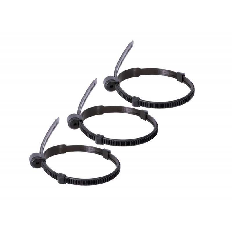 Vocas Jeu de 3 bagues crantées flexibles avec 2 butées mobiles