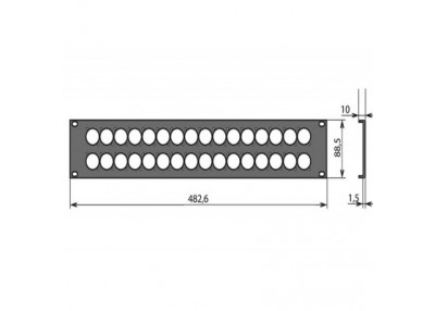 Neutrix Patch 32 D VIDE 2U - Noir