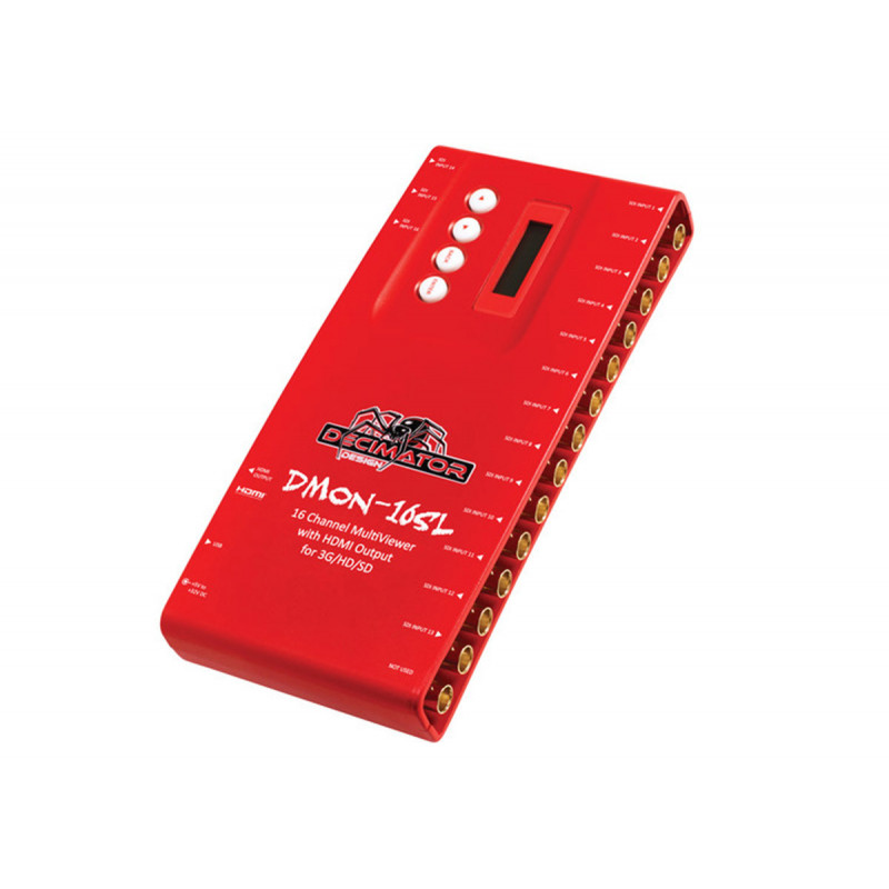 Decimator DMON-16SL Multiviewer 16 canaux - Sortie HDMI pour 3G/HD/SD