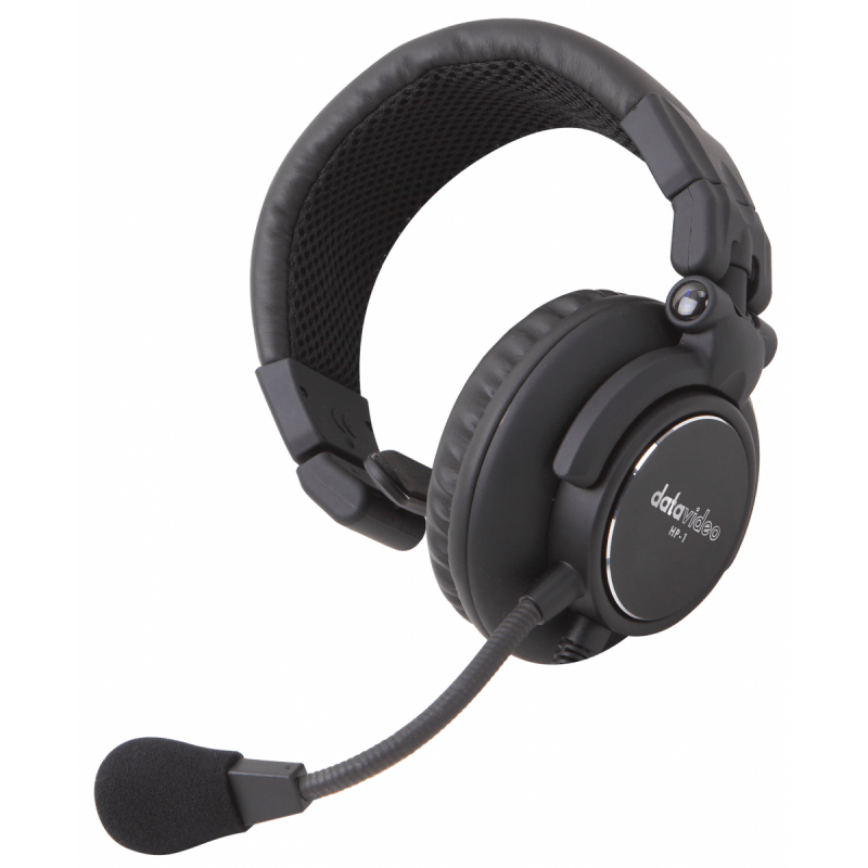 Datavideo HP-1E Casque professionnel une oreille avec micro