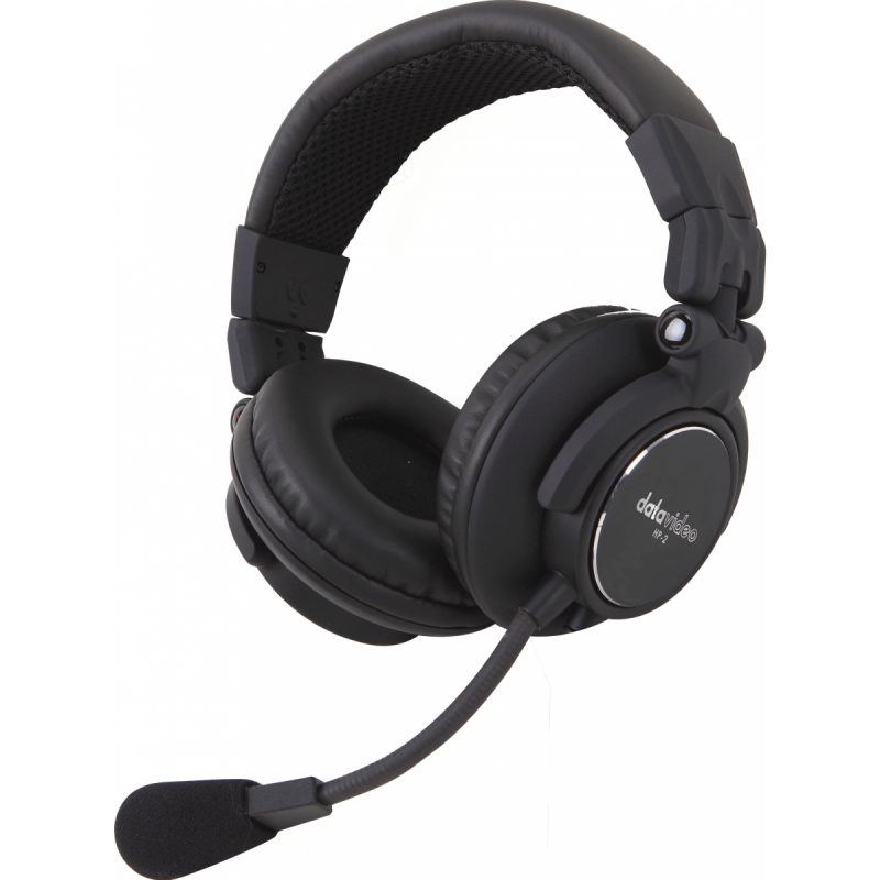 Datavideo HP-2A Casque professionnel deux oreilles avec micro