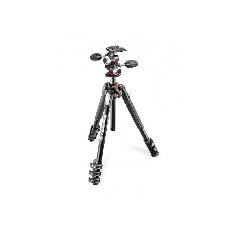 Manfrotto MK190XPRO4-3W 190, Kit Trépied 3 sections - Rotule, alu