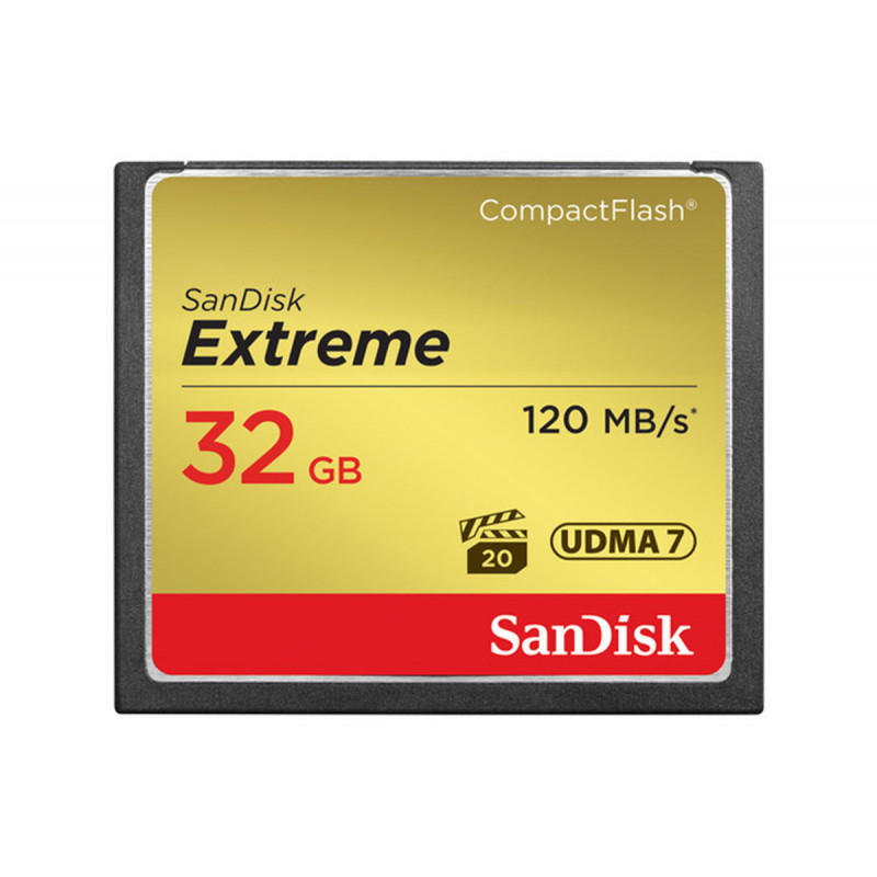 SanDisk Carte CompactFlash Extreme 32Go UDMA7 VPG20 120/85MB/s