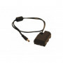 IndiPro 2.5mm Male Power Cable to Canon LP-E6 Type Dummy Battery