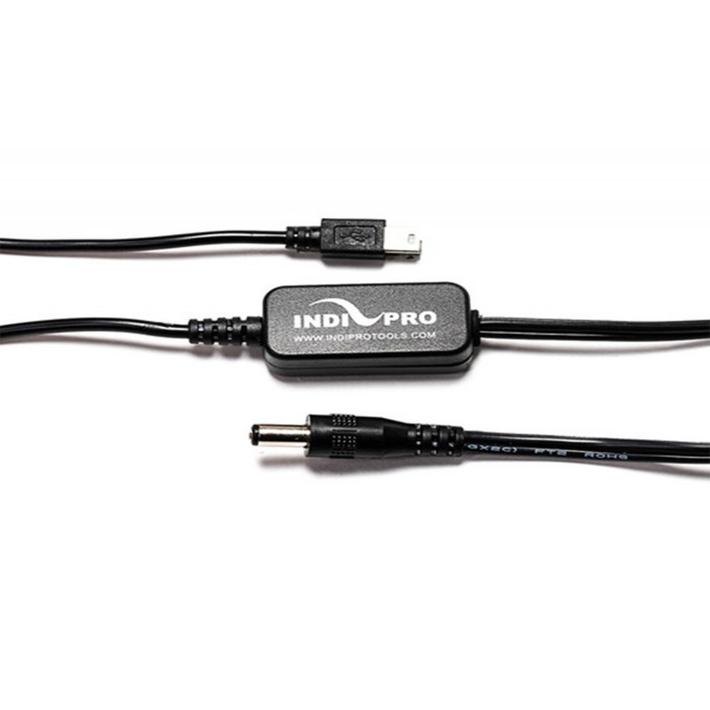 IndiPro 2.1mm Male Power Cable to Mini USB 5V (20", Regulated)
