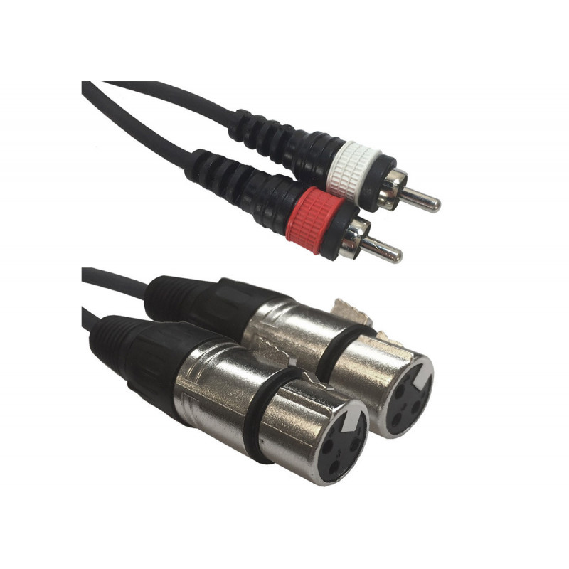 American DJ AC-2XF-2RM/1,5 Cordon 2x XLR femelle 2x RCA mâle 1,5m
