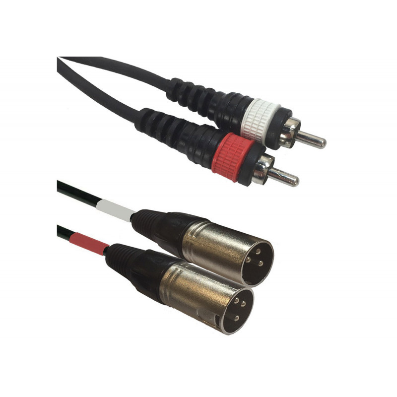 American DJ AC-2XM-2RM/3 2x XLR male to 2x RCA cinch