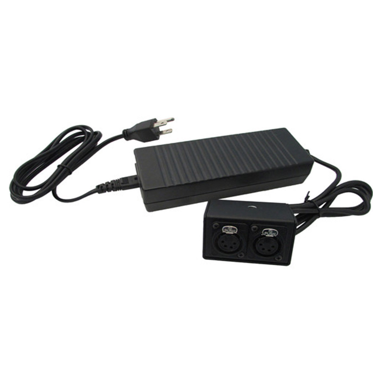 IndiPro 12V Power Supply with Dual 4Pin Female XLR Outputs (8',10A)