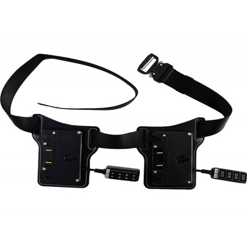 IndiPro Dual Gold Mount Battery Belt w/ 10-way D-Tap Outputs