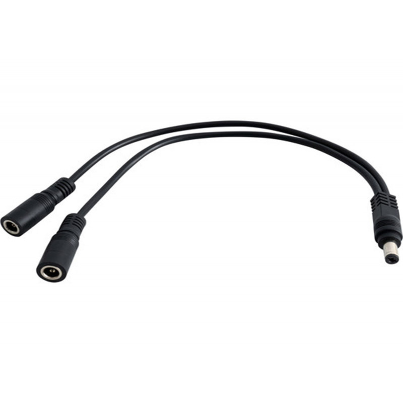 IndiPro 2.1mm Male Power Cable to Dual 2.1mm Female Connectors