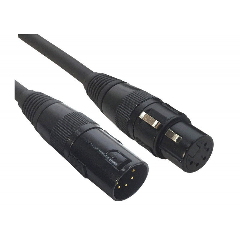 American DJ AC-DMX5/5 Cordon DMX 5 broches XLR mâle / XLR femelle 5m