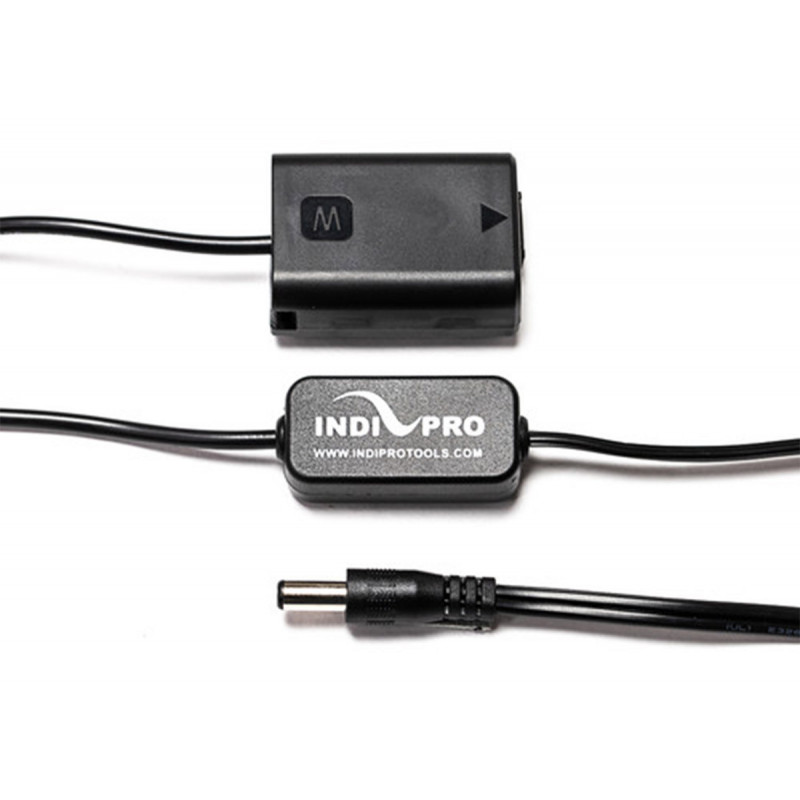 IndiPro 2.5mm Male Power Cable to Sony NP-FW50 Dummy Battery