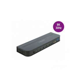Delock 4x Commutateur DisplayPort 1.4 KVM 8K 30 Hz port USB 3.0