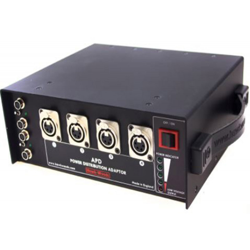 Hawk-Woods - Boîtier d'alim audio Power Box-6x NP1 : 4 XLR et Hirose
