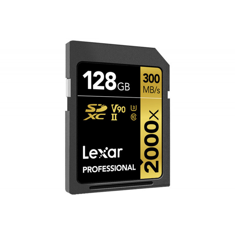 Lexar Carte SDXC 128GB 300MB/s 2000x Pro UHS-II U3 Class 10 V90