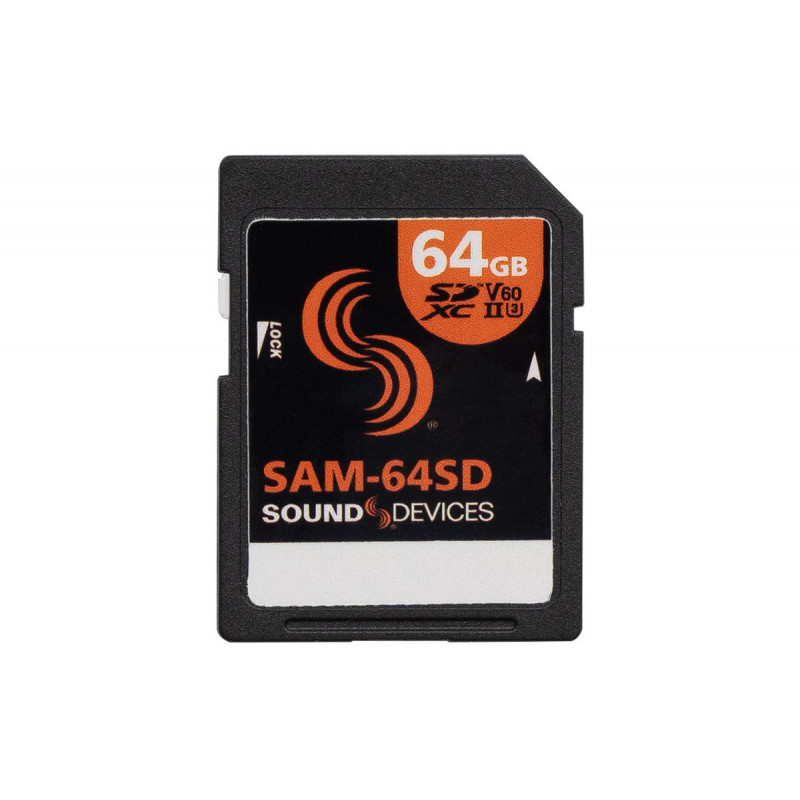 Sound Devices Carte SD 64Go pour enregistreur Sound Devicess