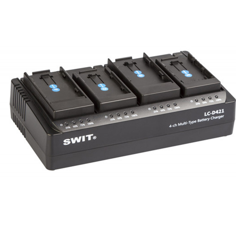 Swit LC-D421B Kit chargeur 4-CH avec plaques de style VBG 4x Pana
