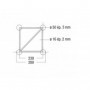 ASD SC300 Elément de structure carré - longueur 2m - alu