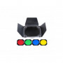 Godox BD-04 Coupe flux & filtres colores & grille nid d'abeille