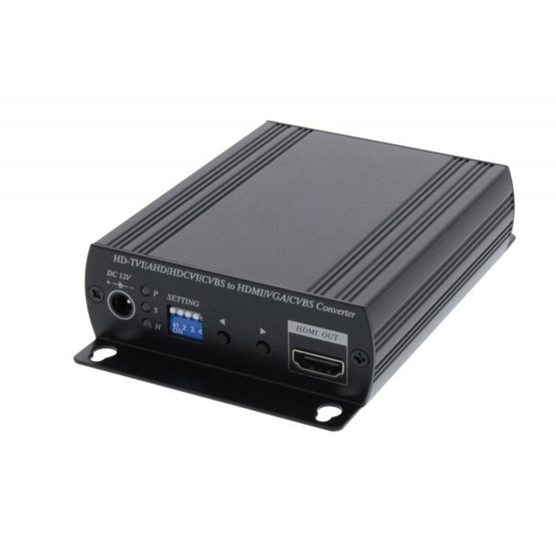 Eneo Convertisseur HD-CVI, HD-TVI, AHD, composite, au HDMI, VGA
