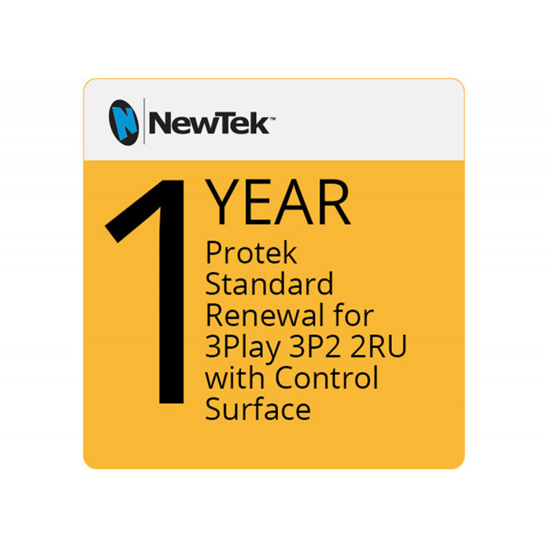Vizrt 3DS TekCare 1-YEAR Warranty Extension for 3Play 3P2 2RU